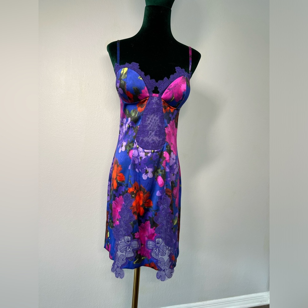 La Perla Floral Silk Bustier Dress